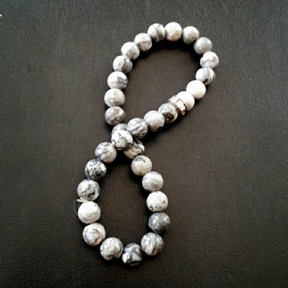 CFC gray tone beaded bracelet